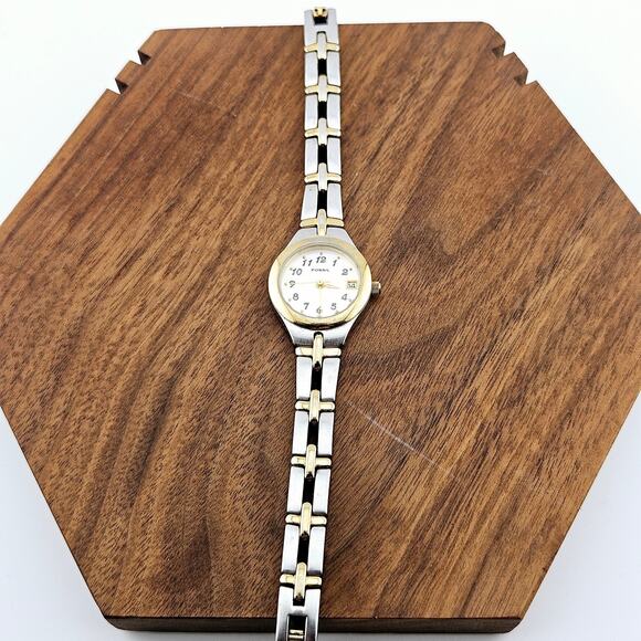 Fossil Women's Gold and Silver Watch - Picture 4 of 7